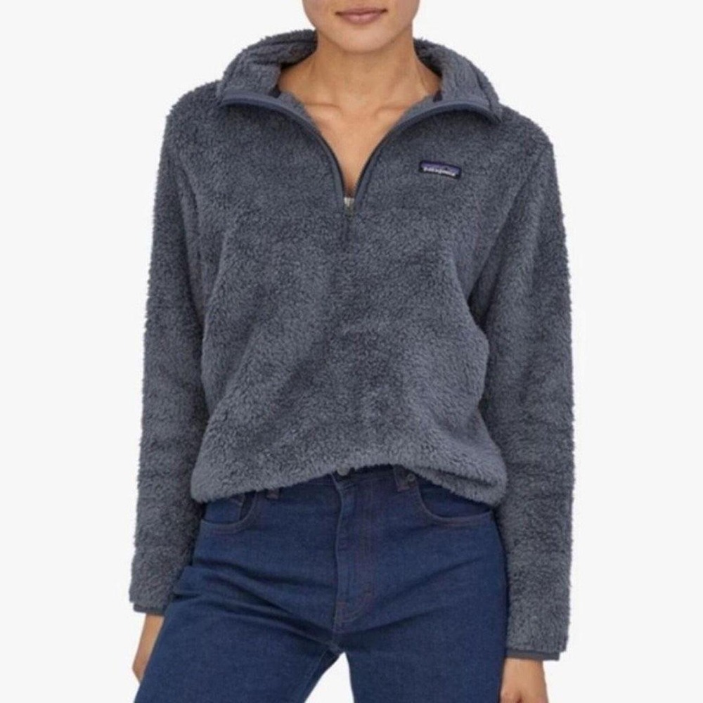 Patagonia Los Gatos Fleece Jacket Womens XS Smoulder Gray 1/4 Zip Pullover cozy